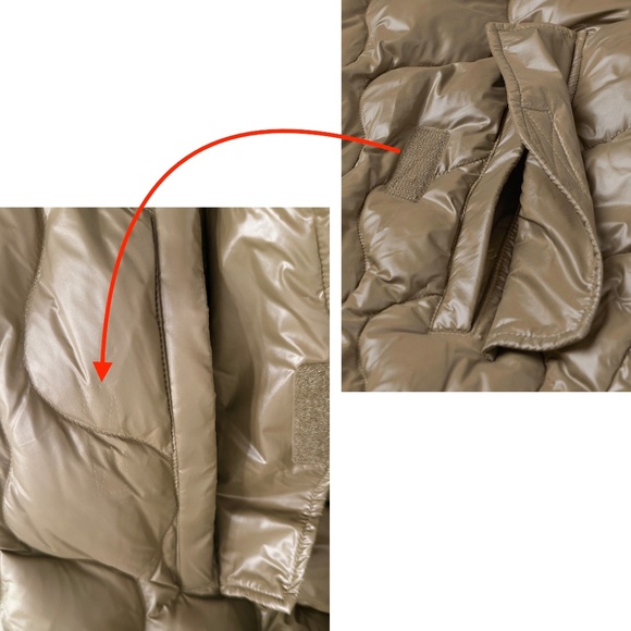 H&M Premium Quilted Down Jacket in Green Size Small S - Picture 2 of 7